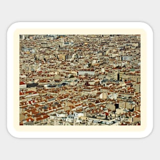 Marseille cityscape Sticker